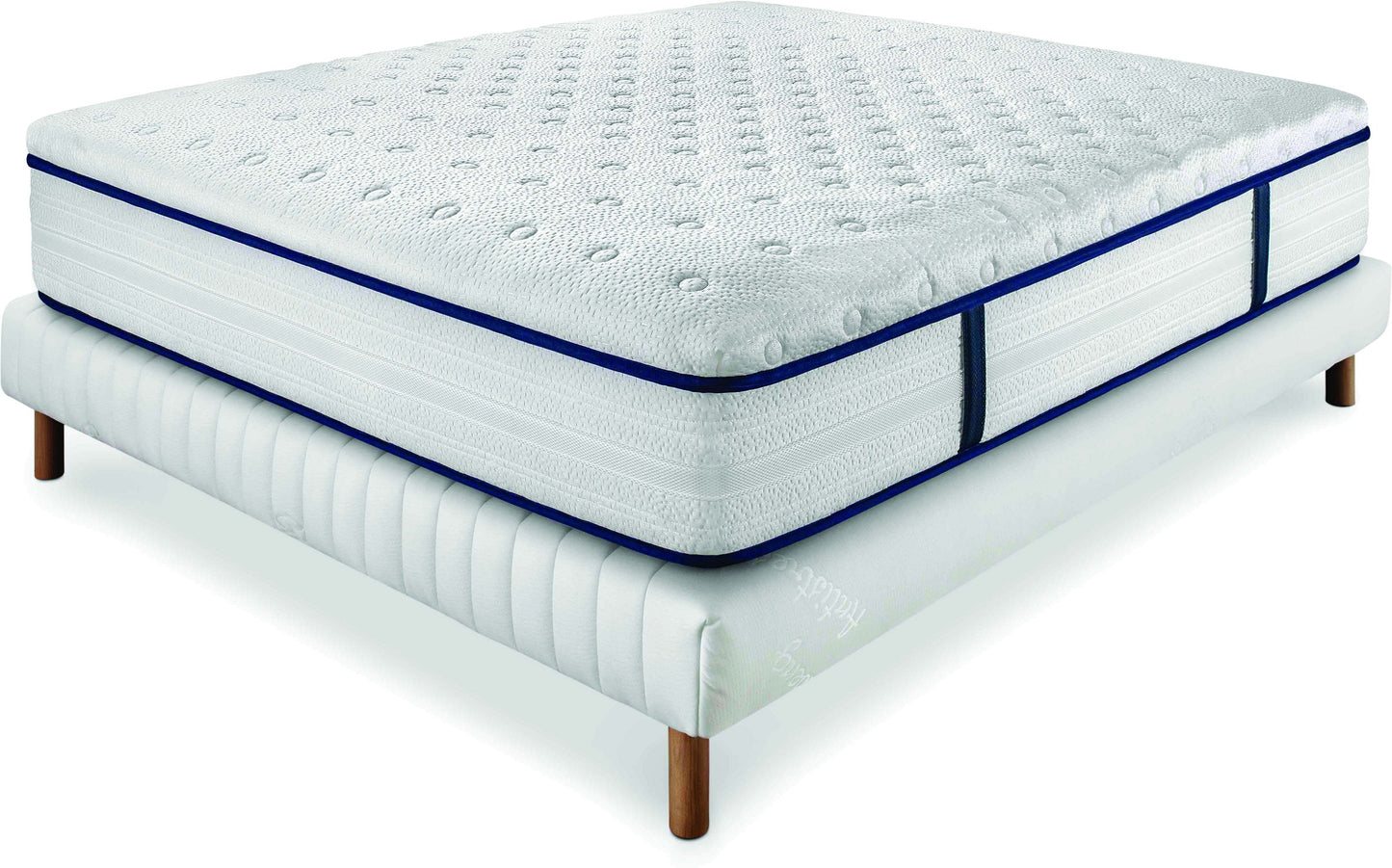 King-size pocket sprung mattress with removable memory foam topper, 35 cm high - GIOVE