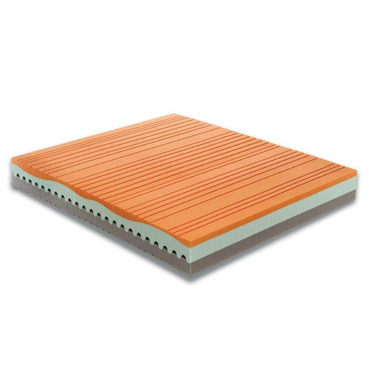Matelas orthopédique multi-ondes H24 à mémoire de forme, lin et tissu 3D - SOYA MEMORY