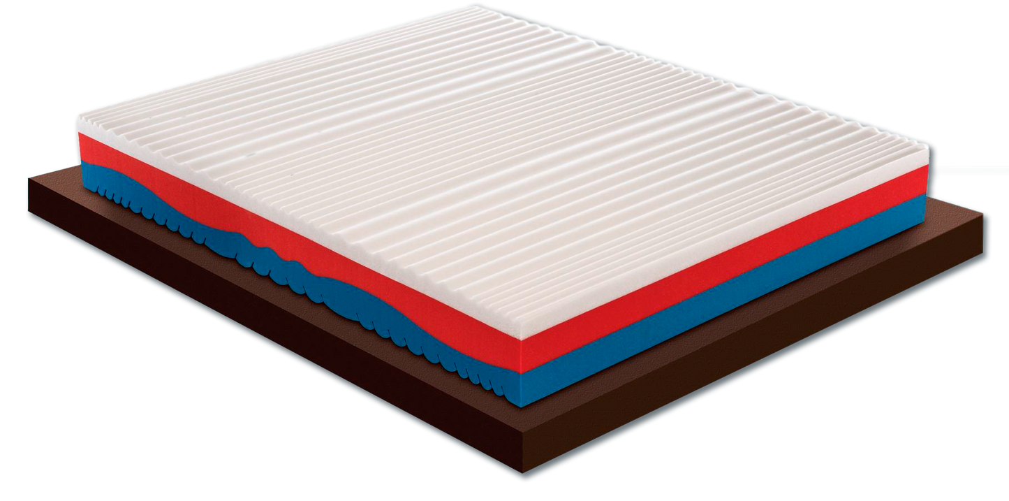 AQUATEC Water-Based Orthopedic Multi-Wave Memory Foam Mattress with 5cm of H25 Memory Foam