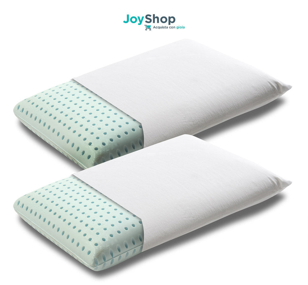 Pair of high-density memory foam pillows on offer with removable cotton fabric - young H12