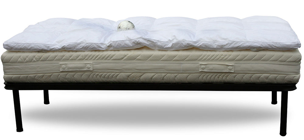 Thermo-regulating mattress topper in feather and goose down 20% Down 80% Feather 600 GR/M2 160x200 cm