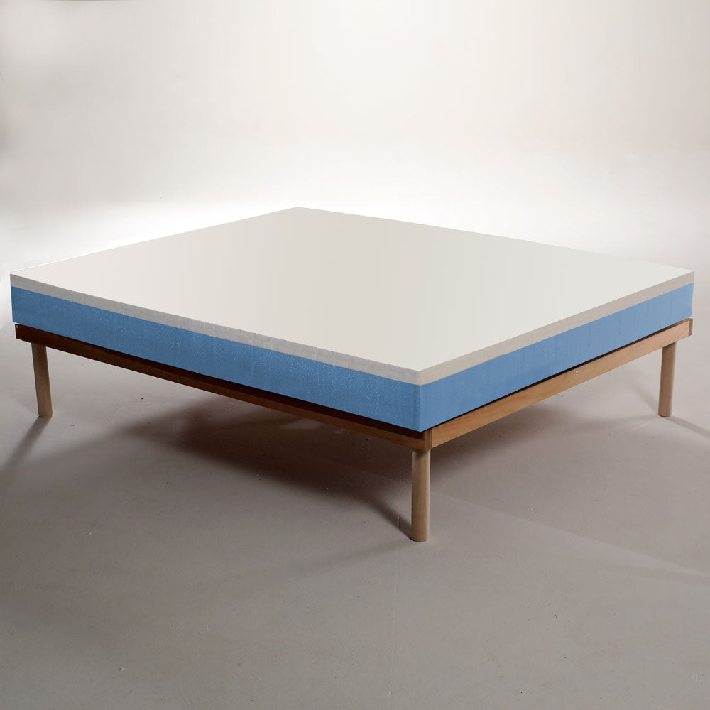 20cm High Firm Memory Foam Mattress Kit with Antimicrobial Fabric and Slatted Base - Memory 15+3