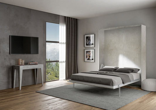 Letto a Scomparsa Verticale Vertika Cashmere – Ribaltabile a Muro Salvaspazio | VERTIKA - 140 (francese) - JoyShop Materassi