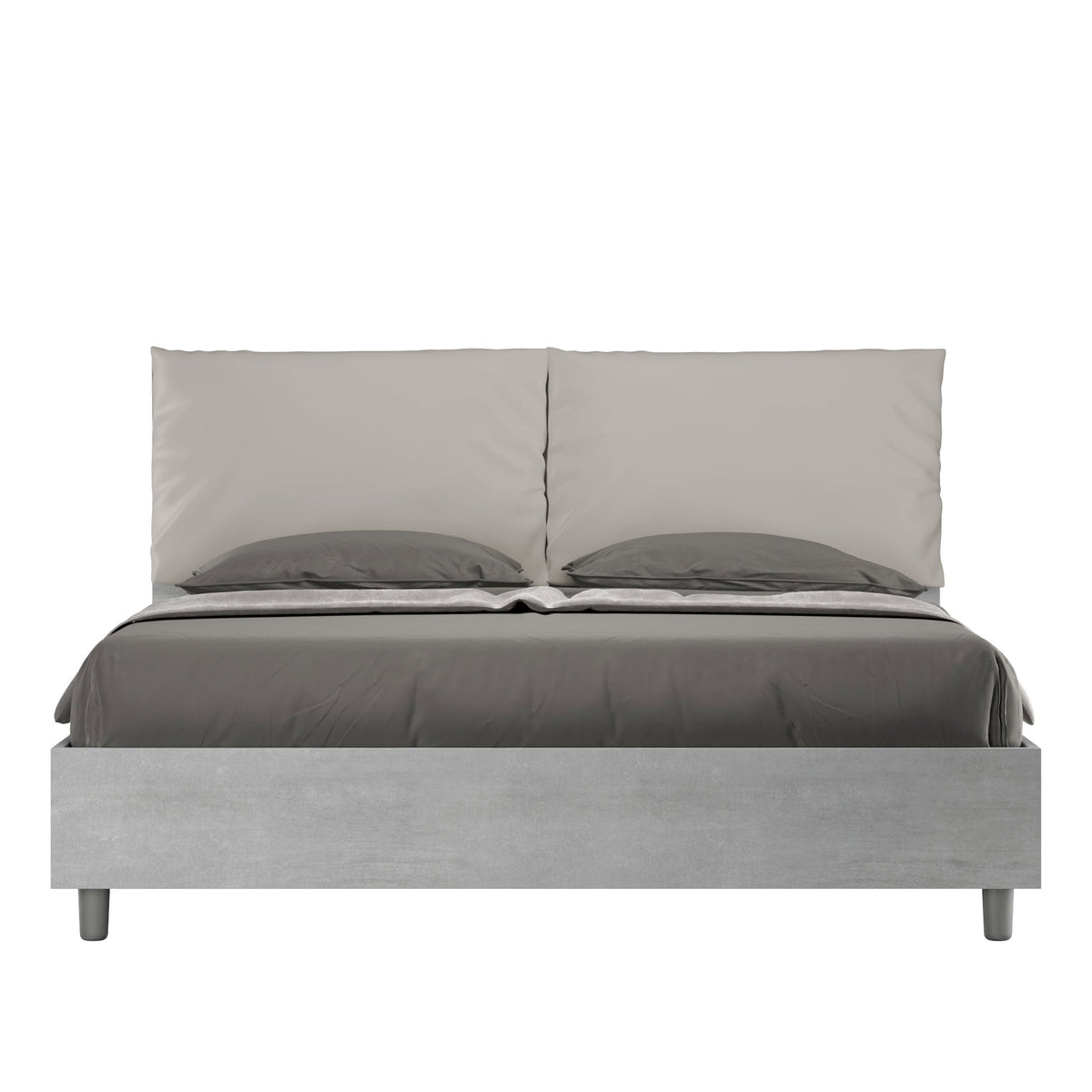 Letto Eco Antea Cemento – Testata Tortora - JoyShop Materassi 1
