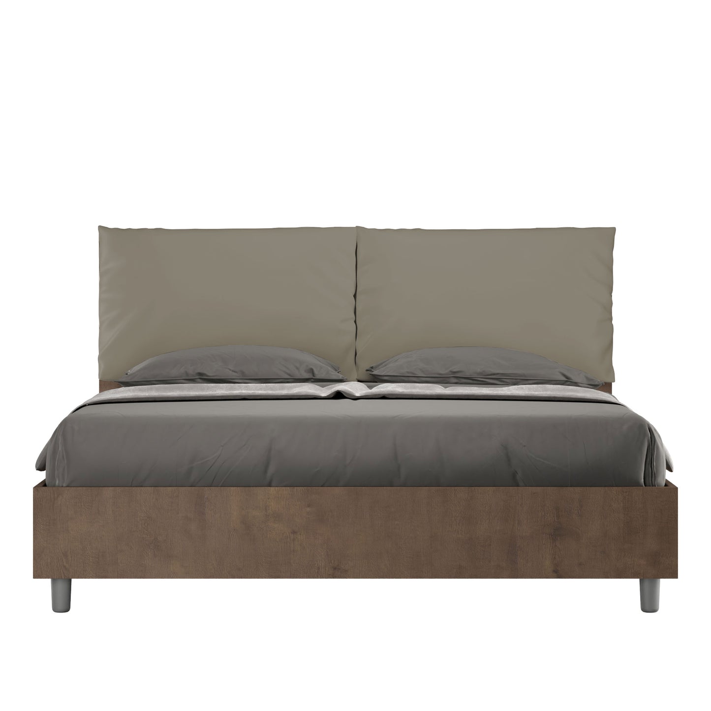 Letto Eco Antea Noce Testata Cappuccino - vista sfondo bianco