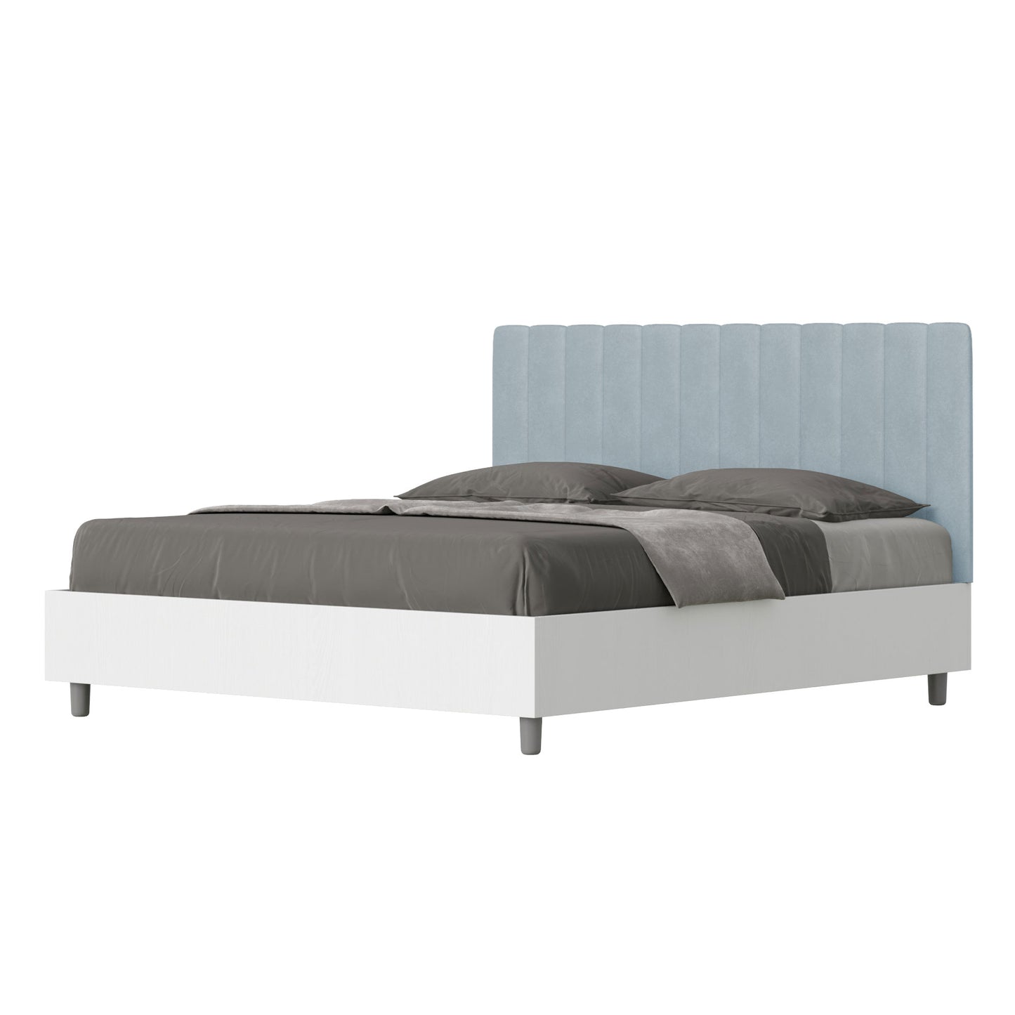 Letto Kira Azzurro - vista sfondo bianco