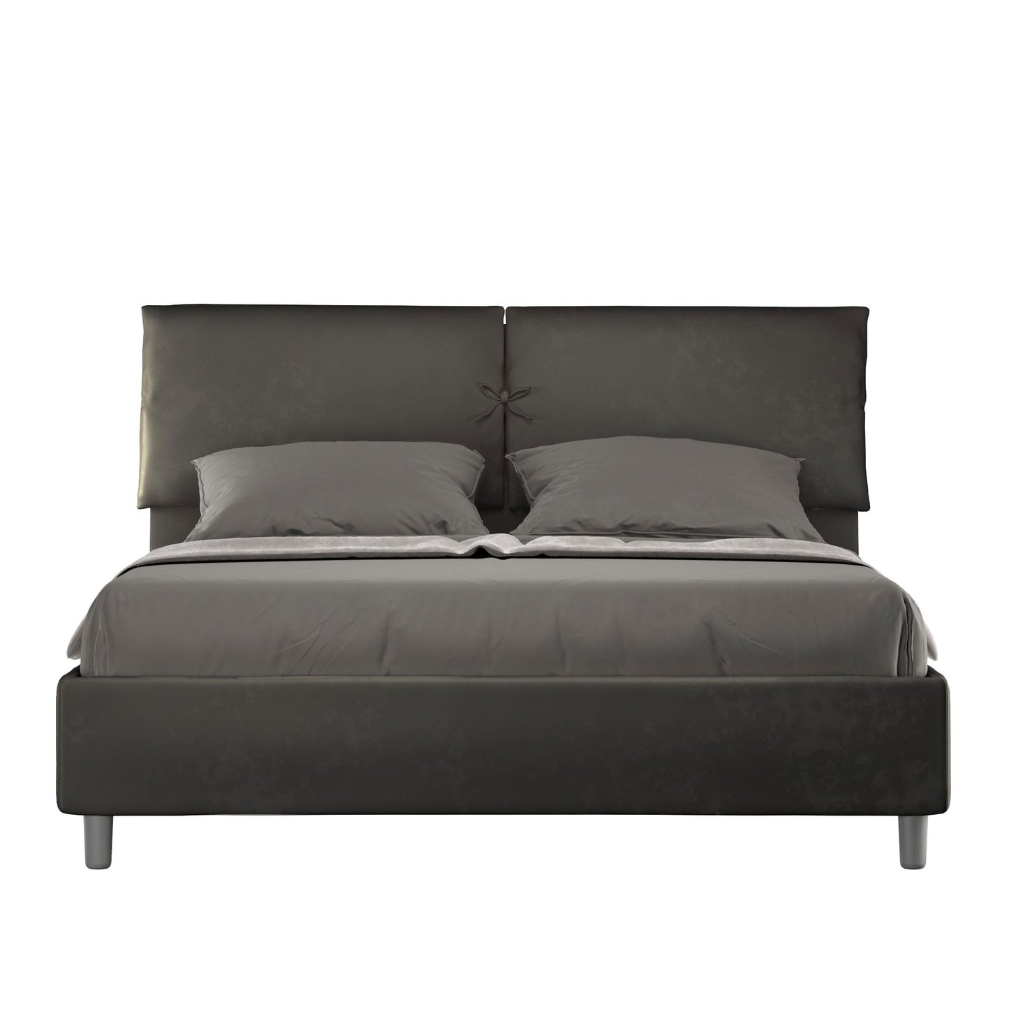Letto Mira Grigio - vista sfondo bianco