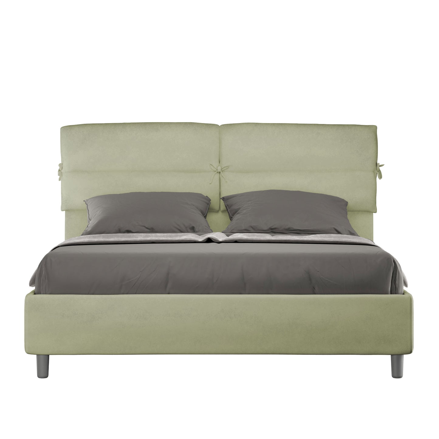 Letto Nova Verde - vista sfondo bianco