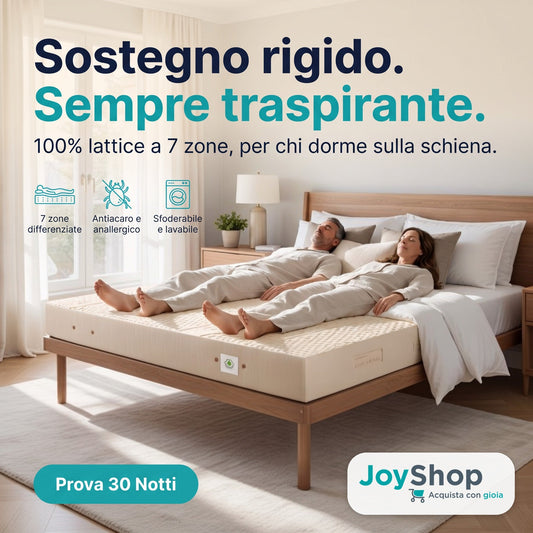 Materasso Lattice 100% – 7 Zone, 21 cm, Anallergico | JUPITER - JoyShop Materassi 2