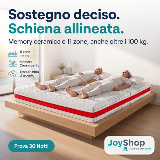 Materasso Memory Ceramica – 11 Zone, 24 cm, Fibra d'Argento | MEMORY CERAMIC - JoyShop Materassi 2