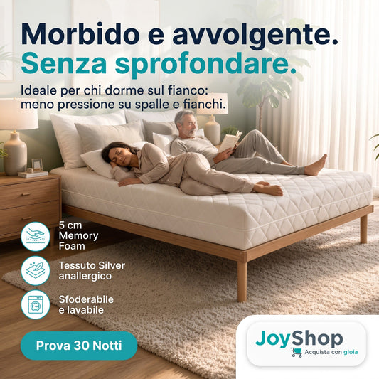 Materasso Memory Morbido Avvolgente – 5 cm, 25 cm, Anallergico | DANJOY STAR - JoyShop Materassi 2