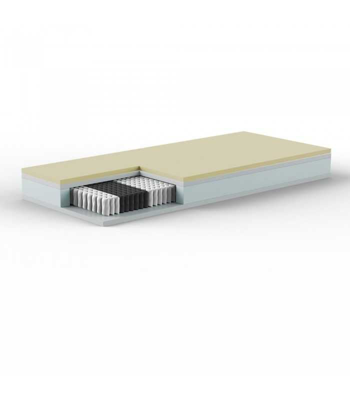 King-size pocket sprung mattress with removable memory foam topper, 35 cm high - GIOVE