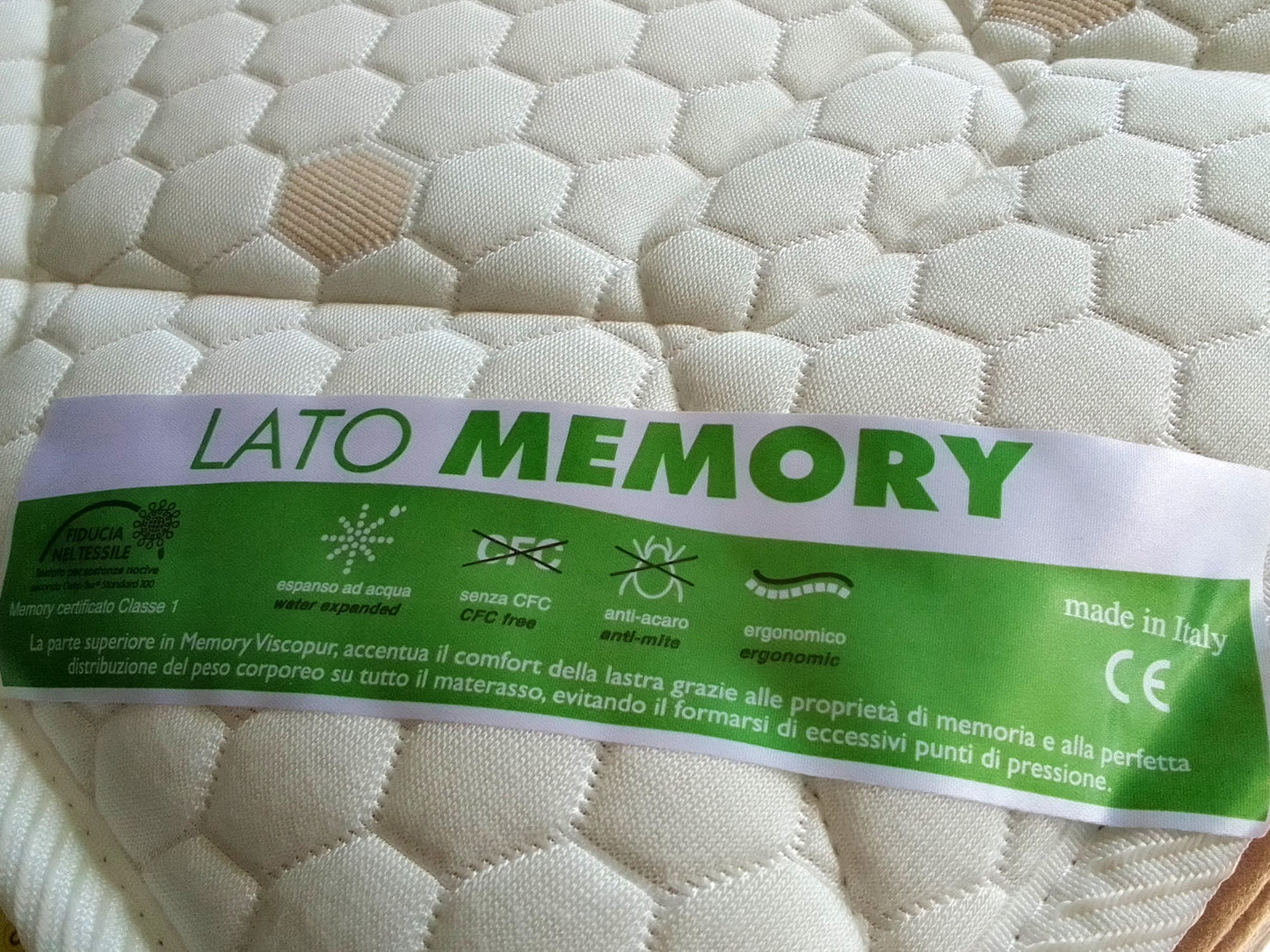 Rame Therapy mattress in H22 memory gel with 3D on the summer side - TRIO RAME