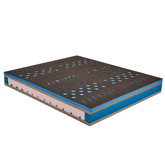 Materasso in fresco Memory PolarGel H25 alta densità a 7 zone - RIGENERA - 80x190 Singolo standard - JoyShop Materassi