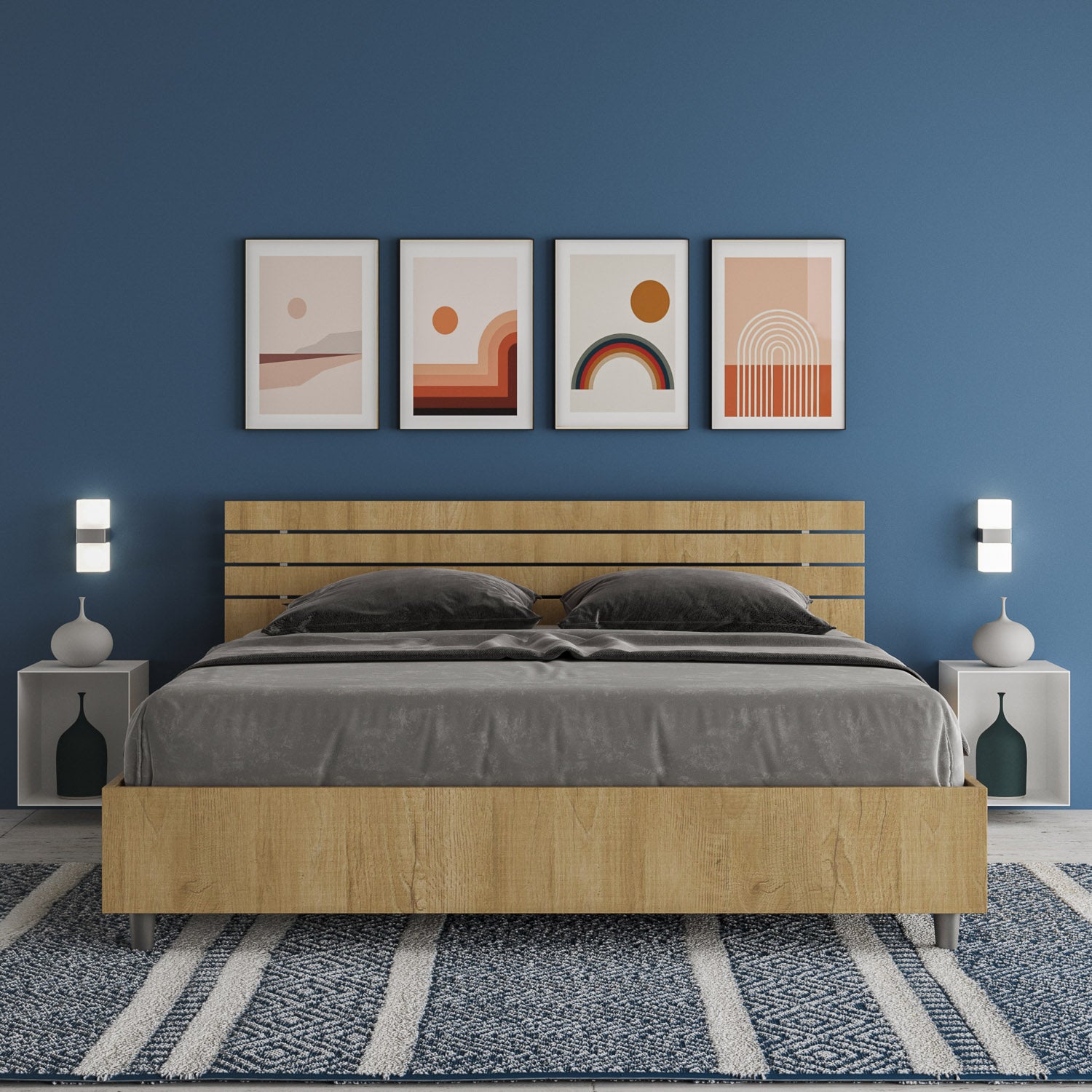 Letto Ancora Quercia ambientato dettaglio