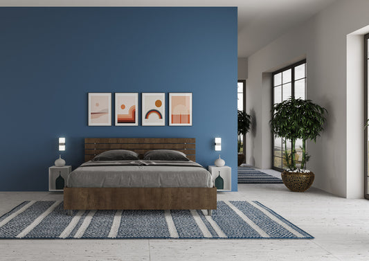 Letto Ancora Noce - ambientato
