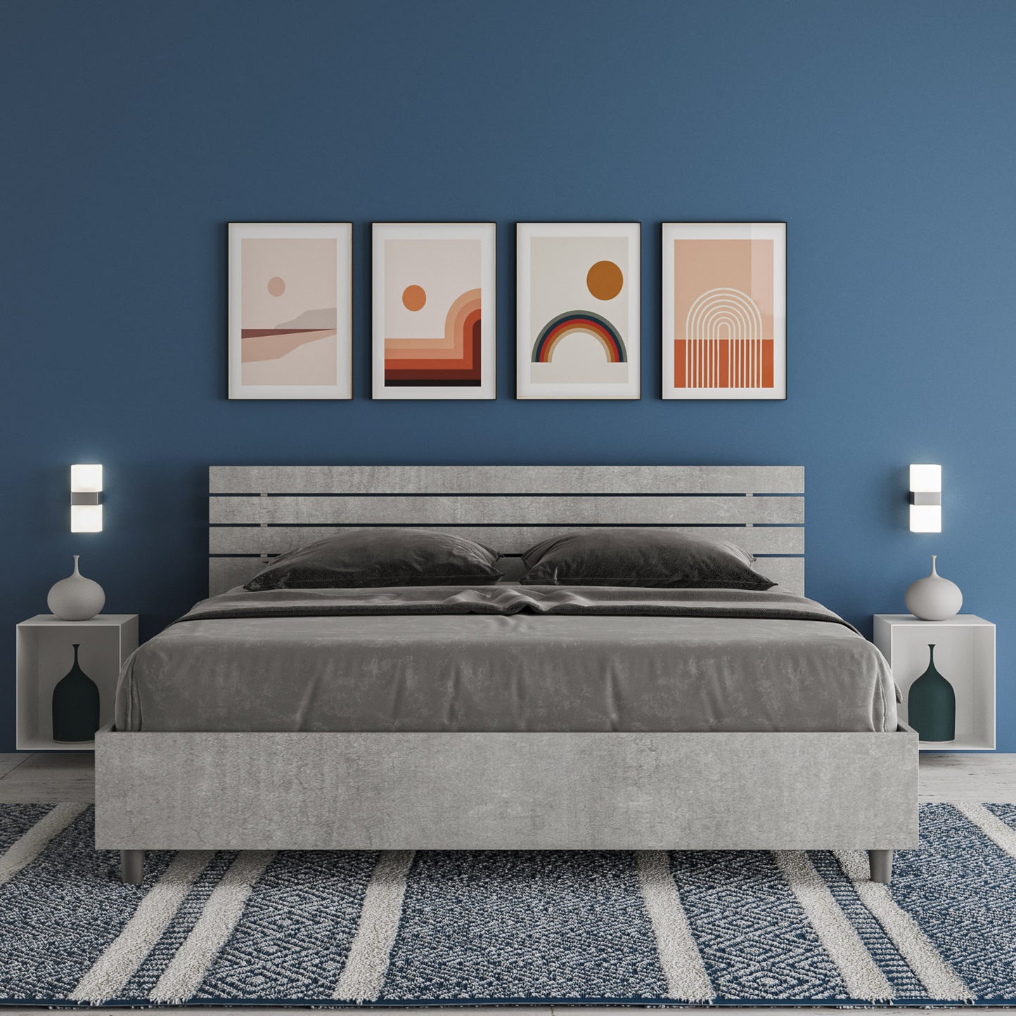 Letto Ancora Cemento ambientato dettaglio