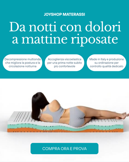 Materasso king size a molle insacchettate più Topper in memory removibile H35 cm - GIOVE