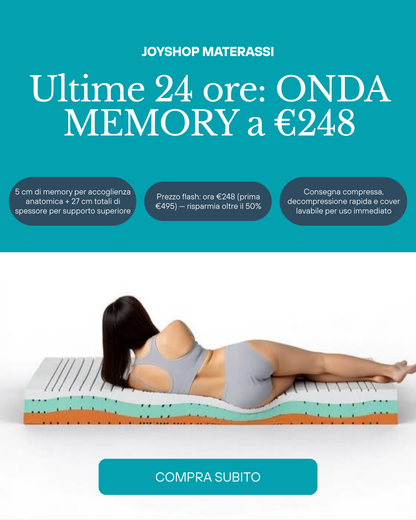 Materasso king size a molle insacchettate più Topper in memory removibile H35 cm - GIOVE