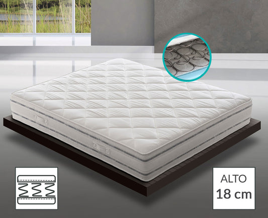 Eco Box Mattress with Fireproof Springs, Class 1 IM Certified, H18 cm