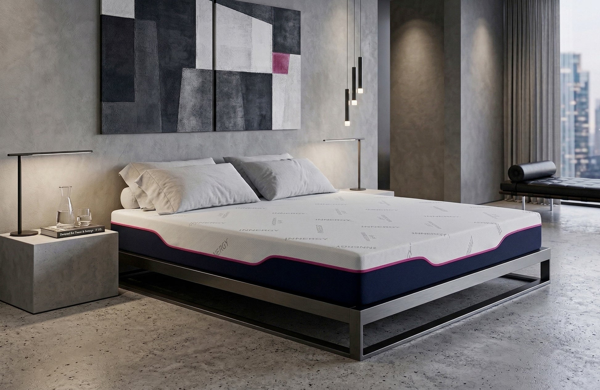 Materasso JOYINNERGY ambientato in camera da letto - JoyShop Materassi