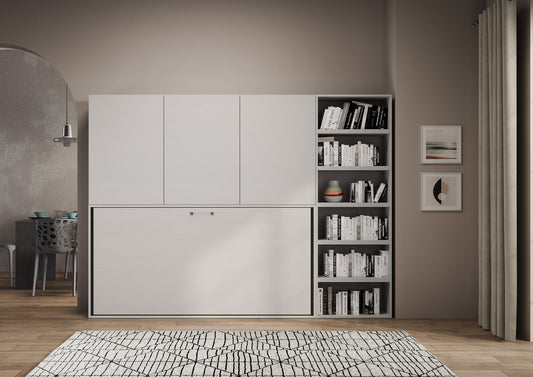 Letto Nido G Bianco Frassino chiuso frontale