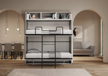 Letto Nido L Bianco Frassino aperto