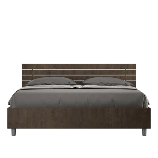 Letto Ancora Noce - vista sfondo bianco