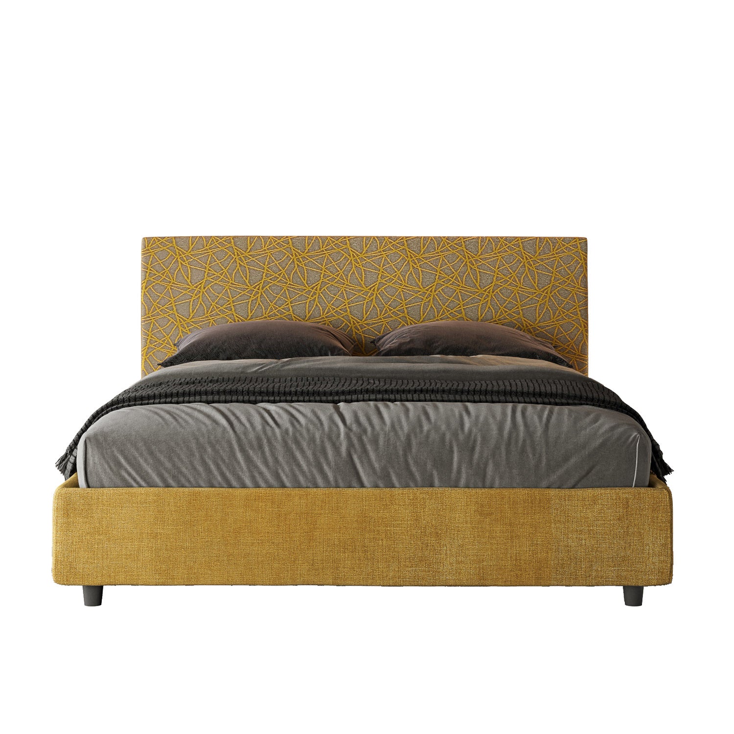 Letto Alba Giallo - vista sfondo bianco