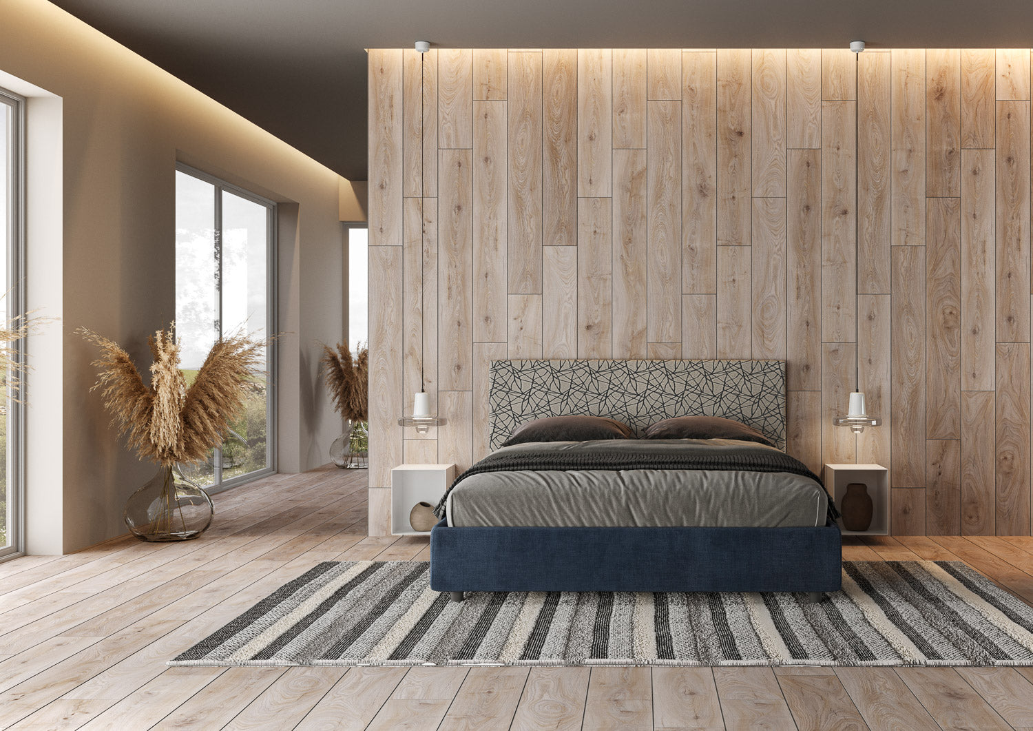 Letto Alba Blu - ambientato