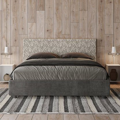 Letto Alba Grigio - vista frontale dettaglio