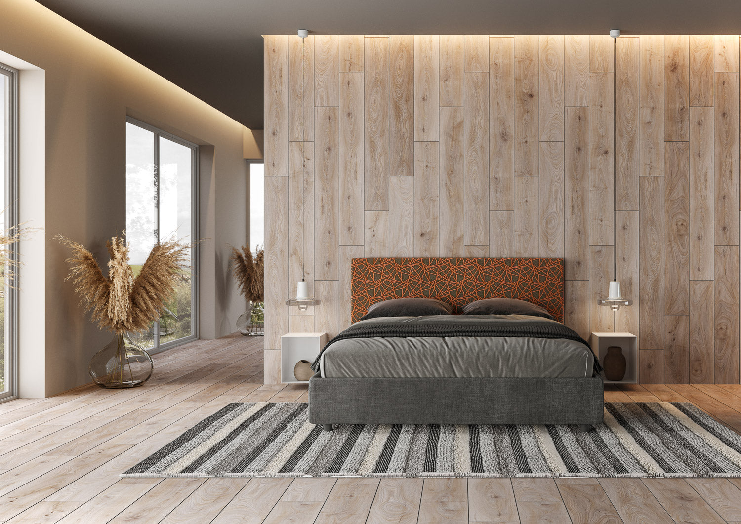 Letto Alba Arancio - ambientato