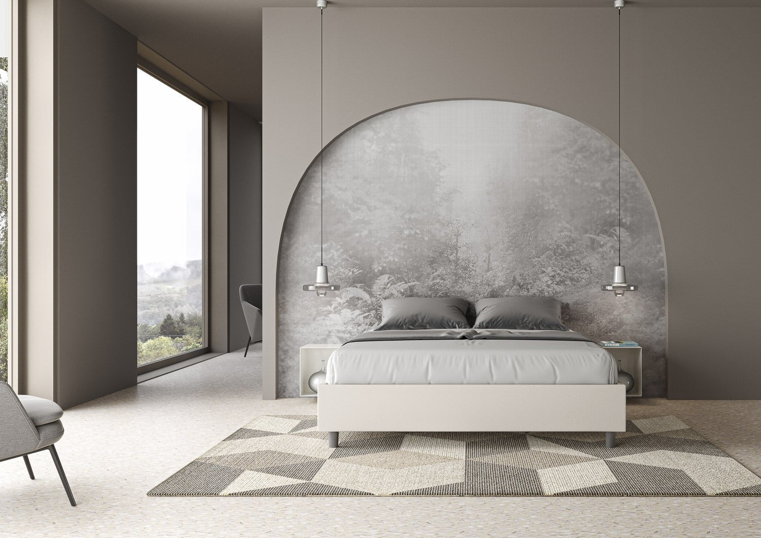 Letto sin cabecera a elección, con contenedor o con somier de lamas de similpelle blanca - JoyShop Colchones