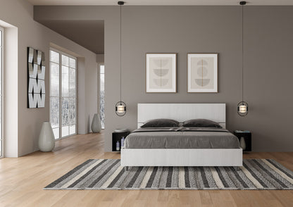 Letto Dama Bianco Frassino testata Inclinata - ambientato