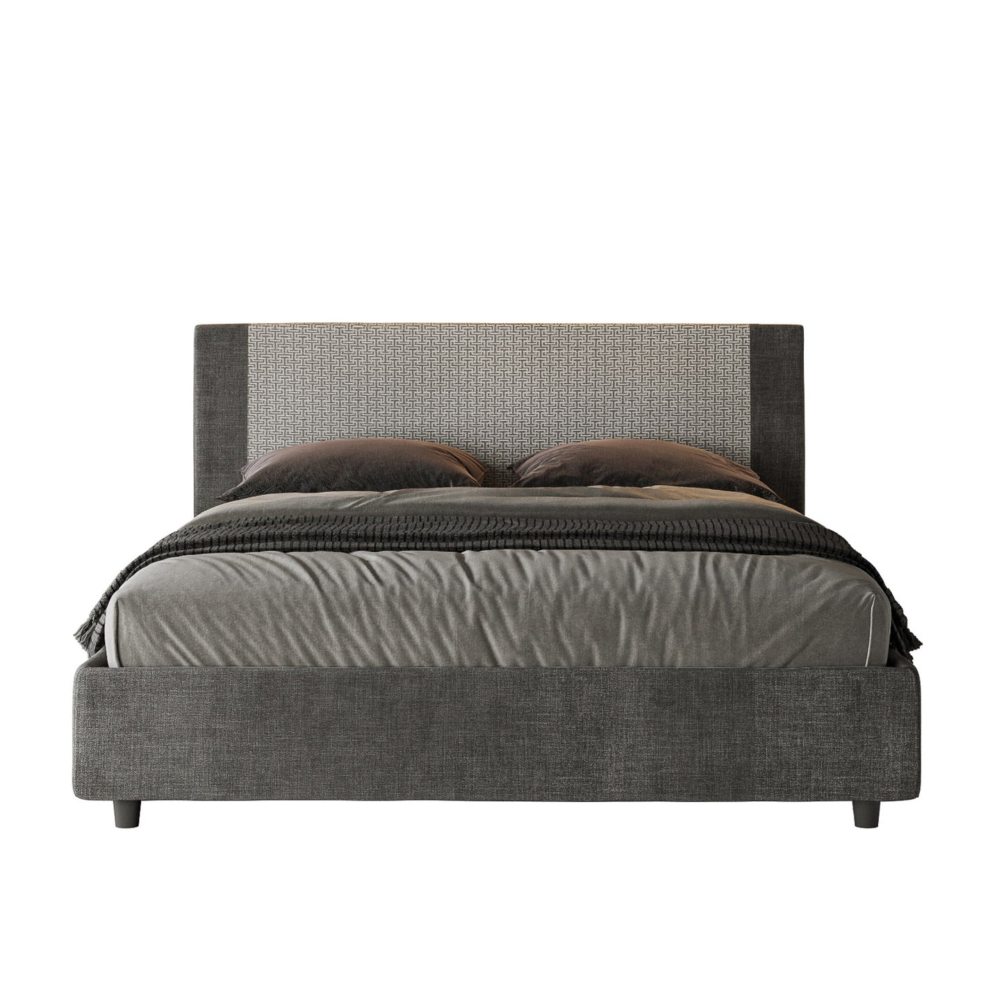 Letto Rubino Grigio - vista sfondo bianco