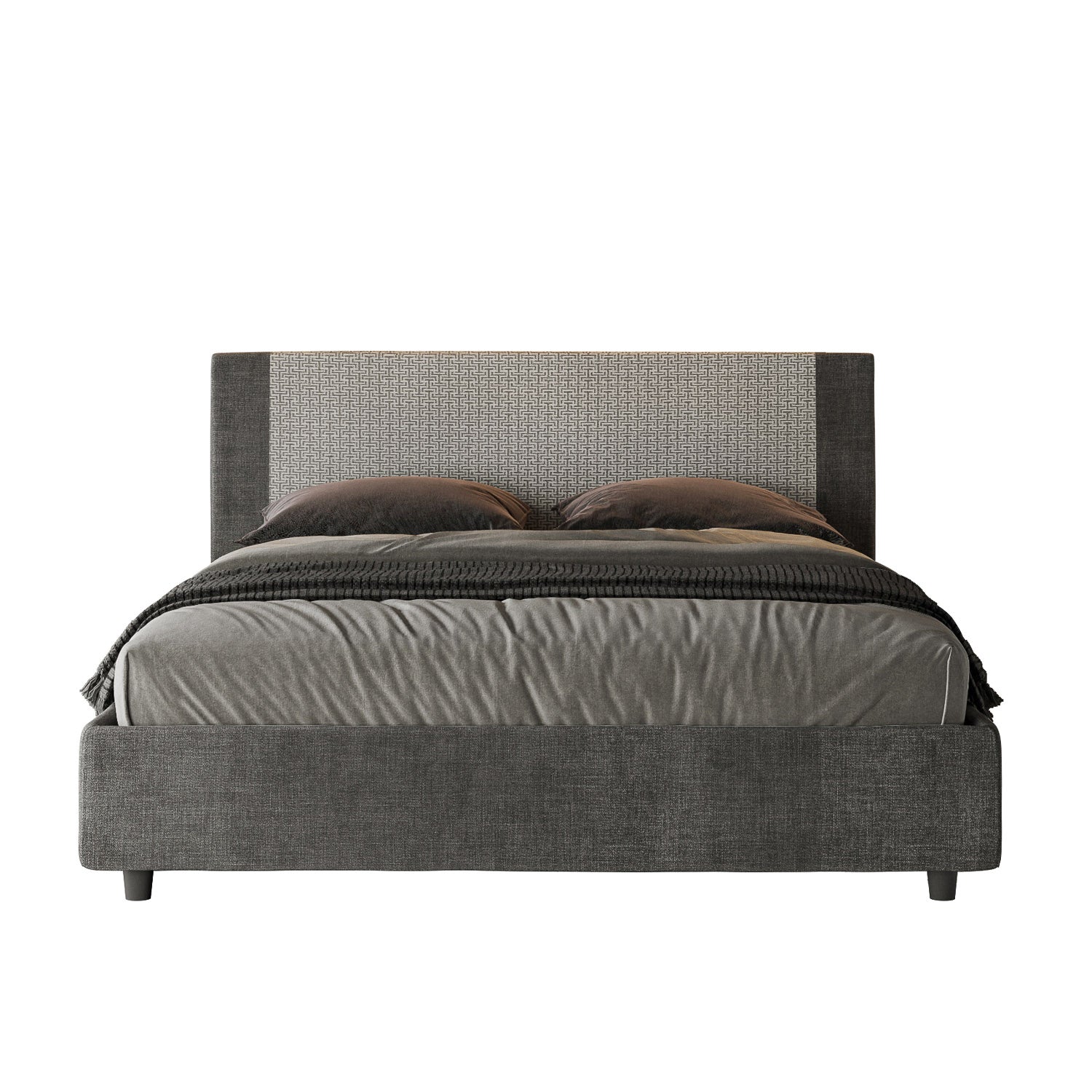 Letto Rubino Grigio - vista sfondo bianco