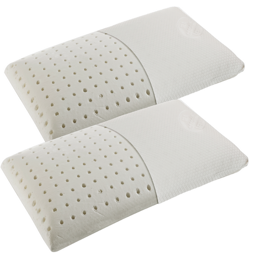 Pair of Vegetal memory foam pillows on offer with removable cotton fabric cover