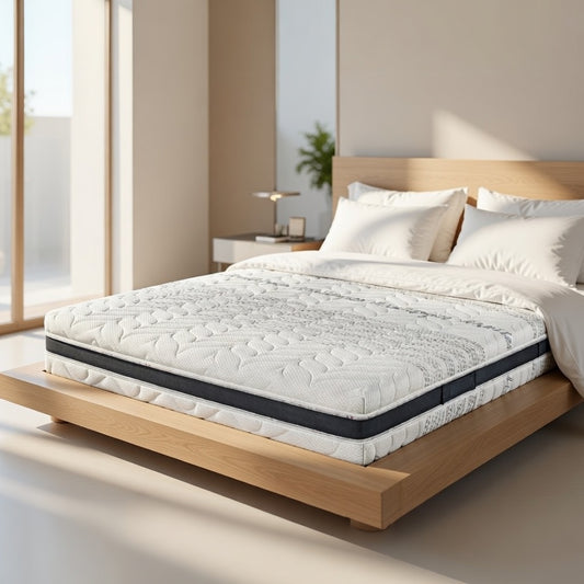 23 cm high multi-wave memory foam mattress with Waterlily, hypoallergenic and anti-mite fabric - COMFORT3
