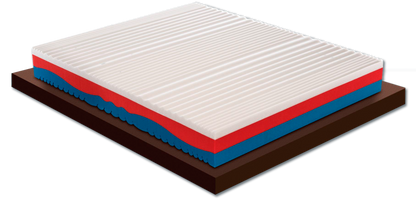 AQUATEC Water-Based Orthopedic Multi-Wave Memory Foam Mattress with 5cm of H25 Memory Foam