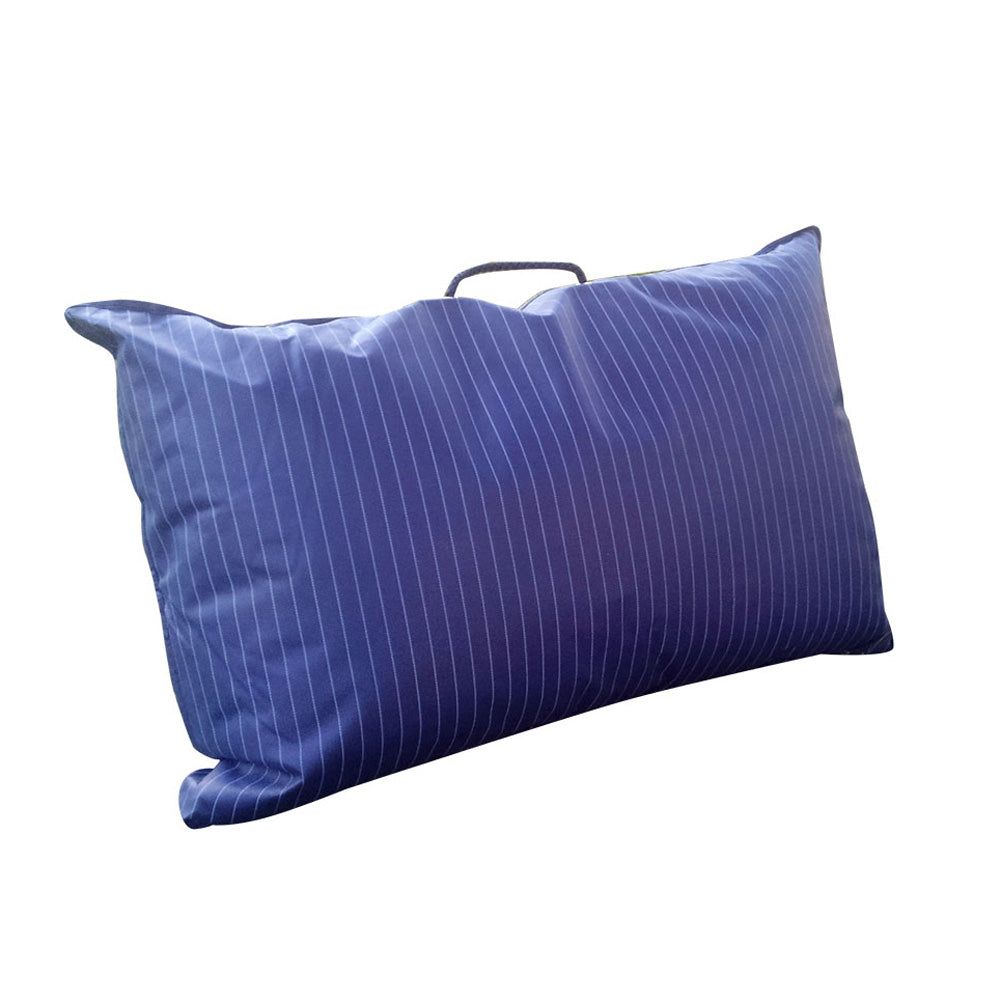 Pair of soft goose down and feather pillows with 15 cm high cotton covers