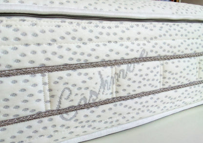 Semi-firm mattress with pocket springs and memory foam, 28 cm high, summer and winter sides - SATURNO