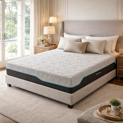 Climate Controlled Mattress in H26 Anatomical Memory Foam and Hypoallergenic Technical Fabric - CLIMA MEMORY