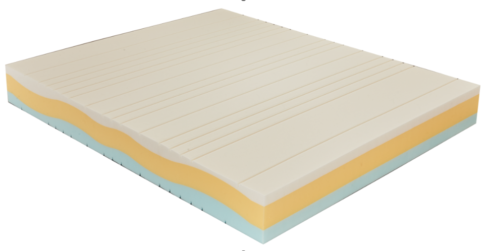 23 cm high multi-wave memory foam mattress with Waterlily, hypoallergenic and anti-mite fabric - COMFORT3