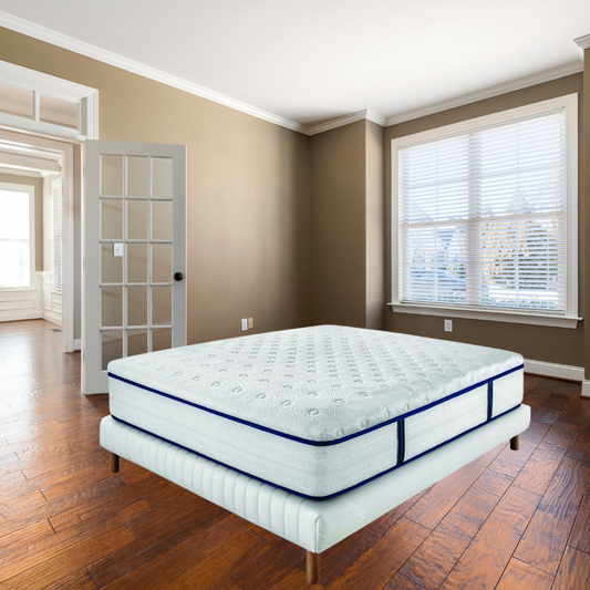 King-size pocket sprung mattress with removable memory foam topper, 35 cm high - GIOVE