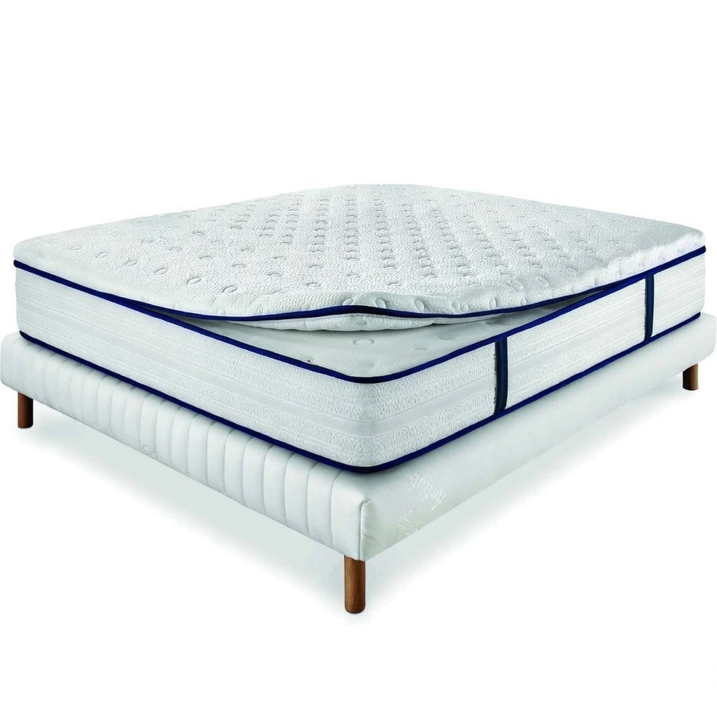 Materasso king size a molle insacchettate più Topper in memory removibile H35 cm - GIOVE