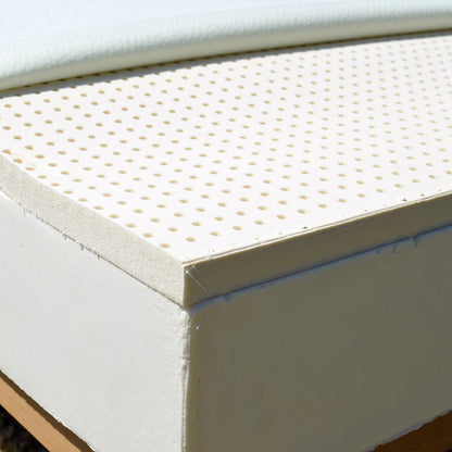 Removable Bamboo Mattress Topper in Natural Latex, 5 cm high