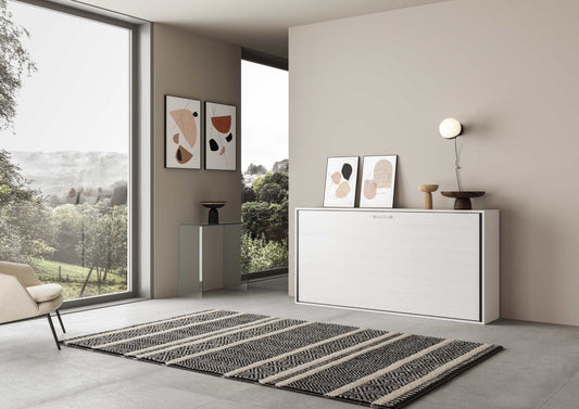 Letto a Scomparsa Orizzontale Nido Bianco Frassino – Ribaltabile a Muro Salvaspazio | NIDO - JoyShop Materassi 1
