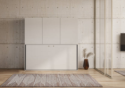 Letto a Scomparsa Orizzontale Nido D Bianco Frassino con Libreria – Salvaspazio | NIDO - JoyShop Materassi 2