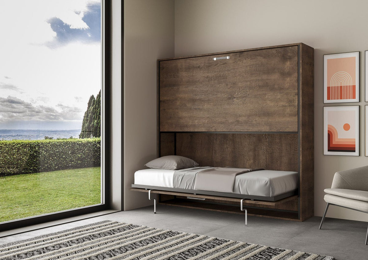 Letto a Scomparsa Orizzontale Nido Noce – Ribaltabile a Muro Salvaspazio | NIDO - JoyShop Materassi 4
