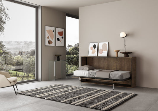 Letto a Scomparsa Orizzontale Nido Noce – Ribaltabile a Muro Salvaspazio | NIDO - JoyShop Materassi 2